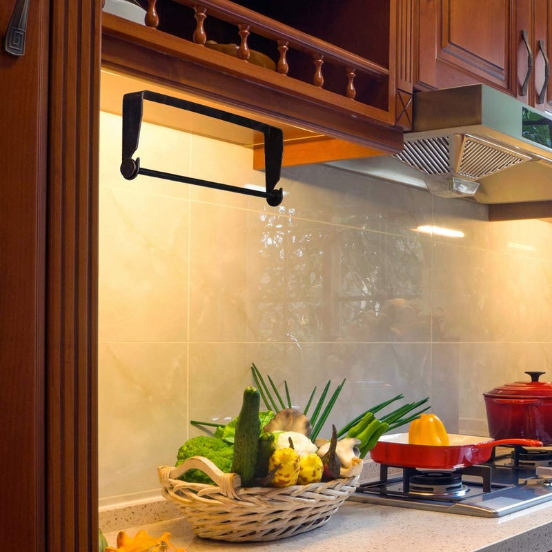 PHUNAYA Under Cabinet Paper Towel Holder Wall Mount for Home Kitchen Stainless Steel for Large Rolls-Bronze - Image 4